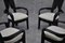 Black Lacquered Wood Chairs with Seats in Bouclè, 1980s, Set of 4 7