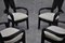 Black Lacquered Wood Chairs with Seats in Bouclè, 1980s, Set of 4, Image 7