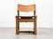 Brutalist Dining Chairs in Oak and Leather, 1970s, Set of 4 12