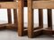 Brutalist Dining Chairs in Oak and Leather, 1970s, Set of 4 9