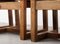 Brutalist Dining Chairs in Oak and Leather, 1970s, Set of 4, Image 9