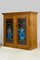 Jugendstil Wandschrank mit Bleiglasbildern, 1900er 19