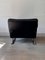 Black Leather Lounge Chair, 1960s 6
