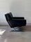Black Leather Lounge Chair, 1960s 5