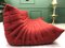 Red 3-Seater Togo Sofa by M. Ducaroy for Ligne Roset 5