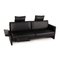 Cara Black Leather Sofa by Rolf Benz 3