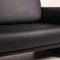 Cara Black Leather Sofa by Rolf Benz 4