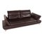 Taoo Braunes Ledersofa Set von Willi Schillig, 2er Set 3