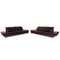 Taoo Brown Leather Sofa Set by Willi Schillig, Set of 2, Image 1