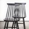 French Ebonised Stick Back Dining Chairs, 1950s, Set of 4, Image 5