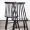 French Ebonised Stick Back Dining Chairs, 1950s, Set of 4 4