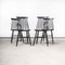 French Ebonised Stick Back Dining Chairs, 1950s, Set of 4, Image 6