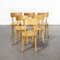 French Baumann Blonde Beech Bentwood Dining Chairs, 1950s, Set of 6 6