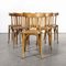 French Warm Oak Bentwood Dining Chairs, 1950s, Set of 6 3