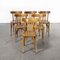 French Warm Oak Bentwood Dining Chairs, 1950s, Set of 6 7