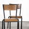 French Mullca Vintage Model 510 Stacking Dining Chairs, 1950s, Set of 4 8