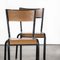French Mullca Vintage Model 510 Stacking Dining Chairs, 1950s, Set of 4, Image 8