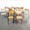 Mixed French Stacking School Chairs, Set of 13 4