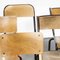 Mixed French Stacking School Chairs, Set of 13 5