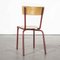 French Mullca Vintage Red Model 511 Dining Chairs, 1970s, Set of 4 9