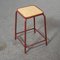 French Dark Red Laboratory Stool, 1970s, Image 7