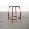 French Dark Red Laboratory Stool, 1970s, Image 1