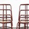 French Dark Red Laboratory Stools, 1970s, Set of 12 6