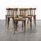 French Dark Oak Bentwood Dining Chairs, 1970s, Set of 6, Image 7