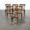 French Dark Oak Bentwood Dining Chairs, 1970s, Set of 6 3