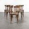 French Dark Oak Bentwood Dining Chairs, 1970s, Set of 5 3