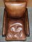 Antique Metropolitan Art Deco Hand Dyed Brown Leather Armchairs, 1920s, Set of 2 5