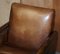 Antique Metropolitan Art Deco Hand Dyed Brown Leather Armchairs, 1920s, Set of 2 4