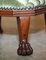 Antique Hardwood Lion Hairy Paw Feet Footstools for Wingback Armchairs, Set of 2, Image 6
