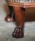 Antique Hardwood Lion Hairy Paw Feet Footstools for Wingback Armchairs, Set of 2 16