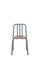 Blaugrauer Tube Stuhl mit Sitz aus Nussholz von Eugeni Quitllet für Mobles 114 1