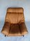 Leather and Bamboo Armchair with Ottoman, 1980s, Set of 2 7