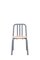 Blue-Grey Tube Chair with Oak Seat by Eugeni Quitllet for Mobles 114, Image 1