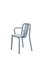 Blue-Grey Tube Armchair with Oak Seat by Eugeni Quitllet for Mobles 114 2