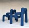 Blue Extreme Armchairs by Terje Ekstrøm for Stokke, 1970s, Set of 2 3