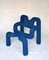 Blue Extreme Armchairs by Terje Ekstrøm for Stokke, 1970s, Set of 2 6