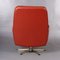 Chaise Pivotante Vintage en Cuir Rouge, Danemark, 1960s 6