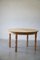 Mid-Century Danish Round Dining Table with 2 Extensions in Solid Oak, 1960s 1