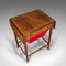 Antique English Regency Drop Leaf Sewing Table in Rosewood, 1820s 8