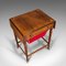 Antique English Regency Drop Leaf Sewing Table in Rosewood, 1820s, Image 8