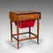 Antique English Regency Drop Leaf Sewing Table in Rosewood, 1820s, Image 2
