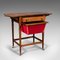 Antique English Regency Drop Leaf Sewing Table in Rosewood, 1820s, Image 1