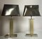 Gold and Clear Acrylic Glass Table Lamps, Belgium, 1970s, Set of 2 17