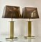 Gold and Clear Acrylic Glass Table Lamps, Belgium, 1970s, Set of 2 2