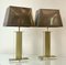 Gold and Clear Acrylic Glass Table Lamps, Belgium, 1970s, Set of 2 4