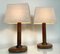 French Stitched Leather and Brass Table Lamps, 1960s, Set of 2 5